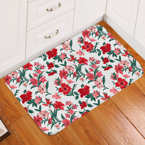 Image of Pretty Red Flowers SW2243 Door Mat