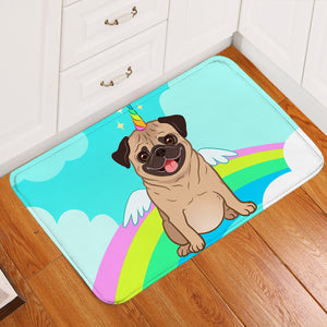 Magical Pug Rainbow Door Mat