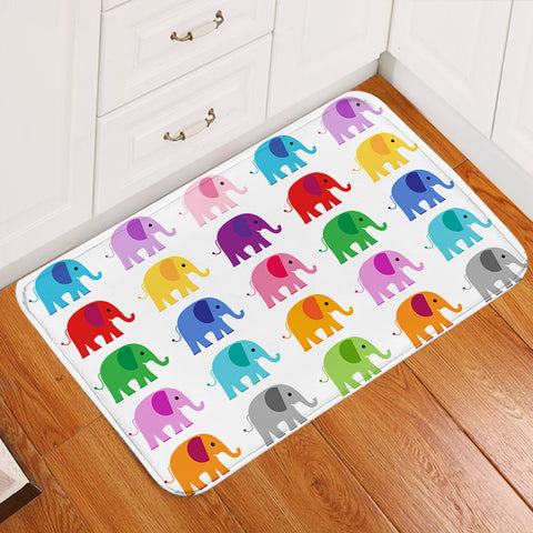 Image of Colorful Elephants SW2061 Door Mat