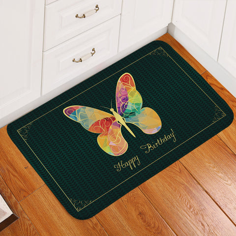 Image of Birthday Butterfly Card SW2057 Door Mat