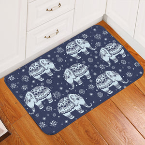 Ritual Elephant Patterns Door Mat