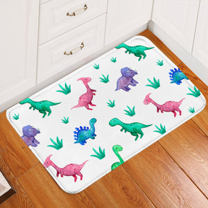 Toy Dinosaurs White Door Mat