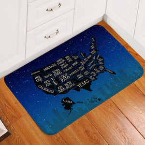 US States Starry Door Mat