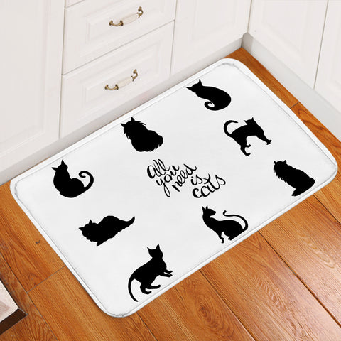 Image of All You Need Is Cats SW1847 Door Mat