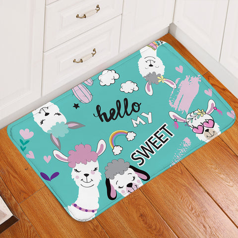 Image of Hello My Sweet Llama Door Mat