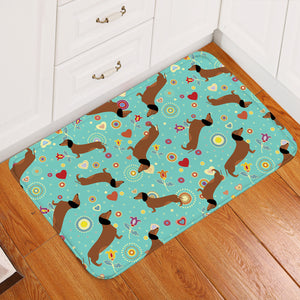 Cartoon Dachshund SW2489 Door Mat