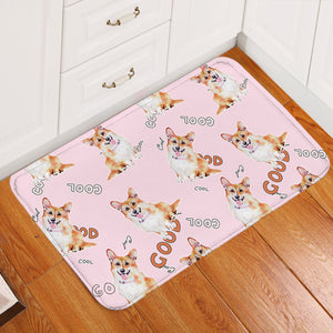 Good Corgi Pink Door Mat