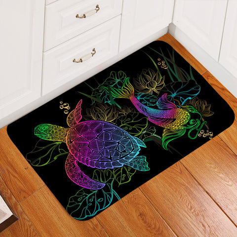 Image of Glow-worm Turtle & Carp Door Mat