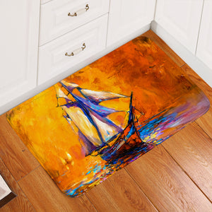 Painted Sailing Ship SW2229 Door Mat