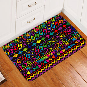 Solid Color Line Decoration Door Mat