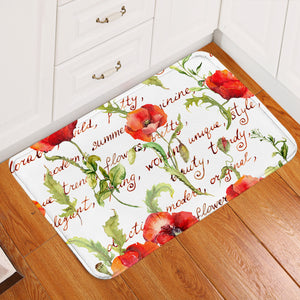 Red Poppy SW2342 Door Mat