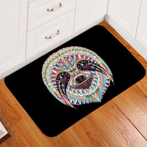 Tribal Sloth Mugshot Door Mat