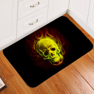 Fiery Skull Door Mat