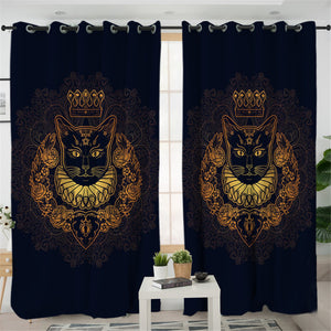 King Of Cat 2 Panel Curtains