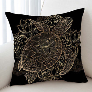 Golden Line Turtle Cushion Cover - Beddingify