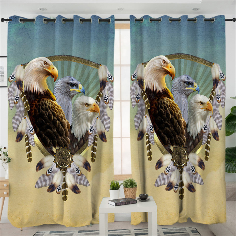 Feather Eagle 2 Panel Curtains