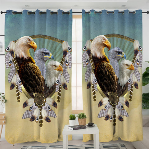 Image of Feather Eagle 2 Panel Curtains