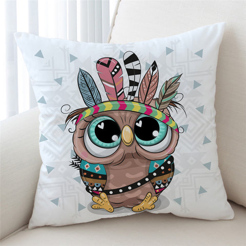 Image of Cute Tribal Owl Cushion Cover - Beddingify