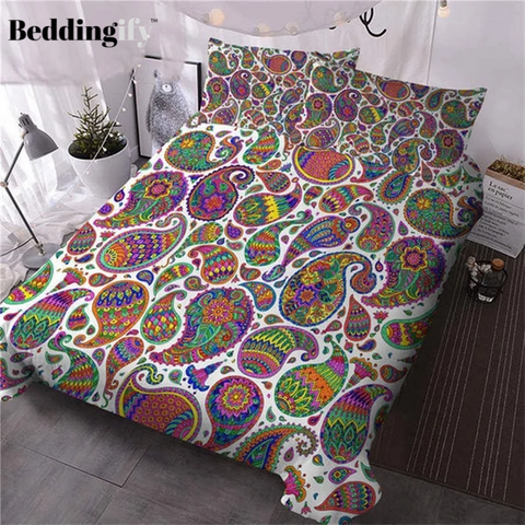 Image of Floral Bohemian Comforter Set - Beddingify