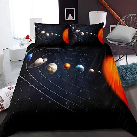 Image of Dark Mini Planet Bedding Set