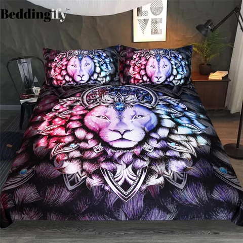 Image of Gemstone Lion Comforter Set - Beddingify