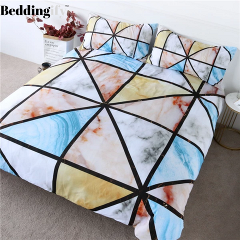 Image of Geometric Printed Bedding Set - Beddingify