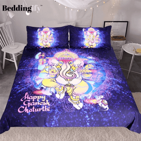Image of Purple Elephant God Bedding Set - Beddingify