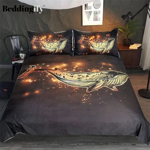 Image of Golden Whale Bedding Set - Beddingify