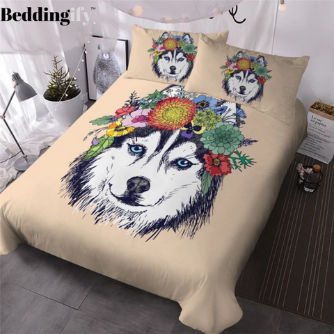 Image of Hippie Husky Comforter Set - Beddingify