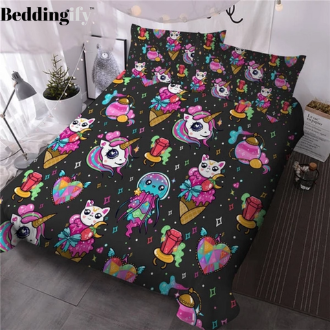 Image of Ice Cream Unicorn Comforter Sets - Beddingify