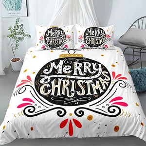Merry Christmas White Bedding Set - Beddingify