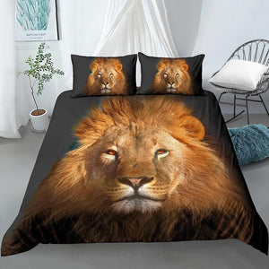 3D Lion Mugshot Bedding Set - Beddingify