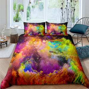 Painted Color Waves 3 Pcs Quilted Comforter Set - Beddingify