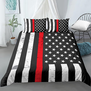 Black American Flag Bedding Set - Beddingify