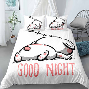 Good Night White Bedding Set - Beddingify