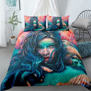 Watercolored Girl Bedding Set - Beddingify