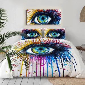Rainbow Fire Eye By Pixie Cold Art Bedding Set - Beddingify