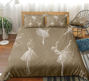 Ballerina On Chalk Bedding Set - Beddingify