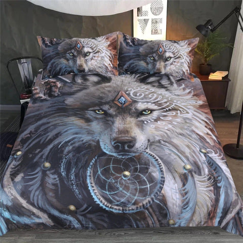 Image of Wolf Warrior by SunimaArt Bedding Set