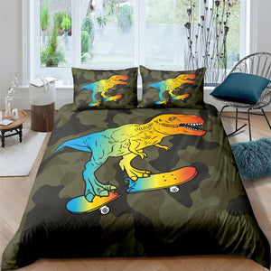 Cartoon Dinosaur Bedding Set
