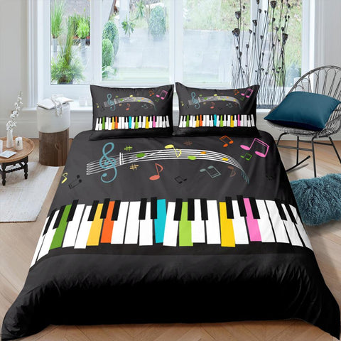 Image of Colorful Piano Key Bedding Set