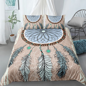 Blue-gray Dreamcatcher Bedding Set - Beddingify