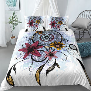 Flora Dreamcatcher White Bedding Set - Beddingify