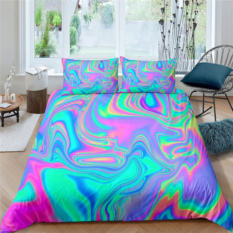Image of Abstract Color 3 Pcs Quilted Comforter Set - Beddingify