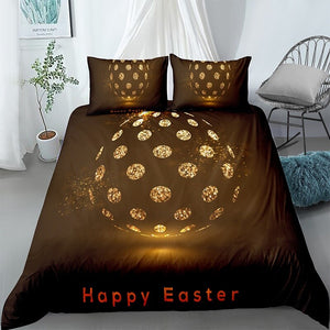 Glowing Easter Egg Brown Bedding Set - Beddingify