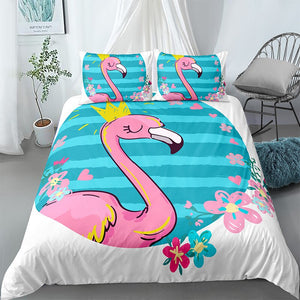 Queen Of Flamingo Bedding Set - Beddingify