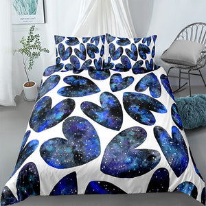 Cosmic Heart Patterns Bedding Set - Beddingify