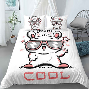 Yeah Cool Rabbit Bedding Set - Beddingify