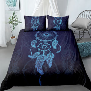 Blue Dreamcatcher Dark Bedding Set - Beddingify