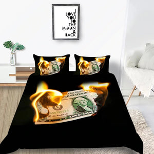 Burning Dollar Bedding Set - Beddingify